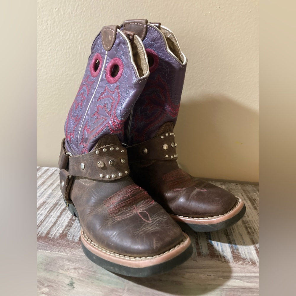 Pink and purple girls cowgirl boots